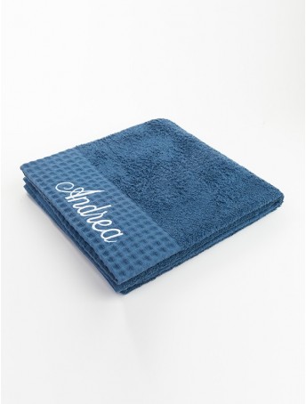 Customized Bath Towels woven terry with waffle pique border