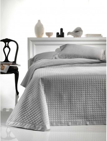 Double size Cotton Satin Quilted Bedspread - Double Face