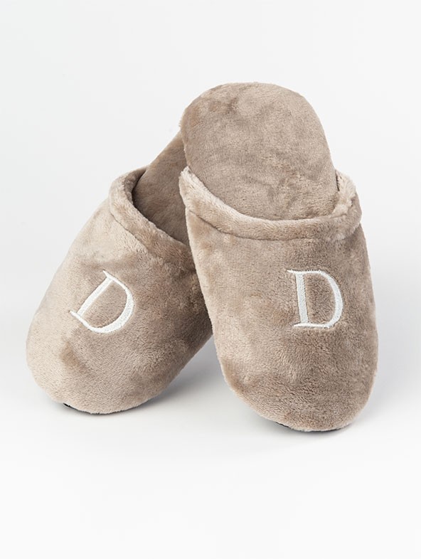 Pantofole in eco-pelliccia cifrate - D