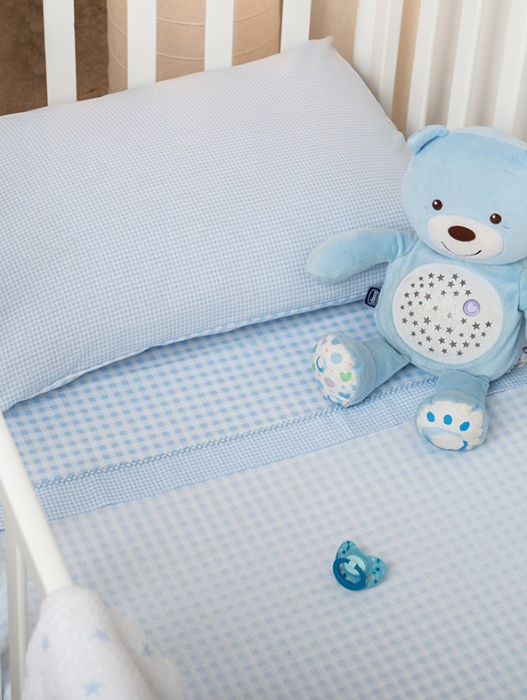 Kinderbettset Pisolo aus Baumwolle für Wiege oder Kinderbett