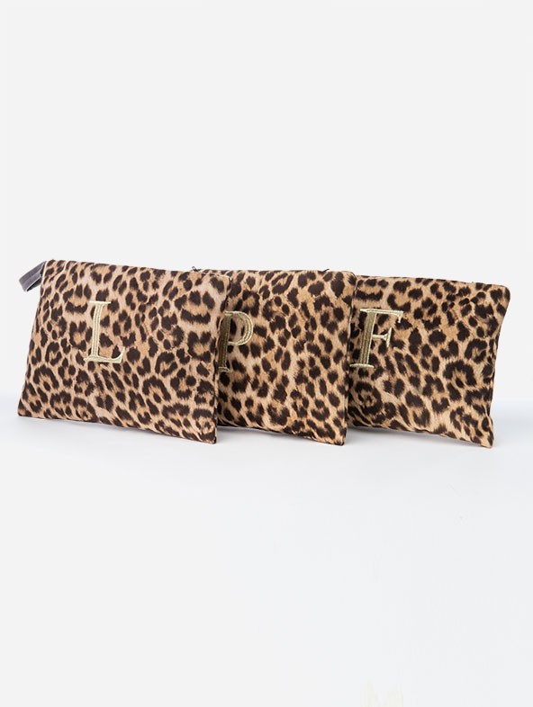 Encrypted Spotted Fabric Clutch Bag