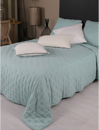 Washed Microfiber Double Size Bedspread With Pillowcases