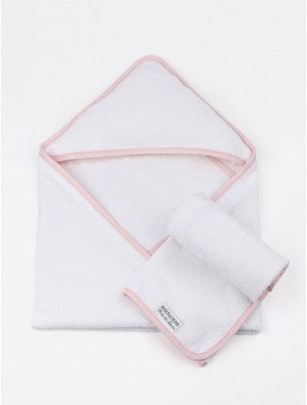 Kapuzenhandtuch für kinder mit passendem handtuch